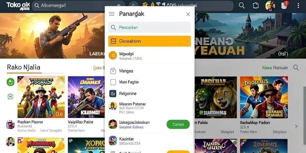 Tampilan awal yang menarik dan penuh warna.