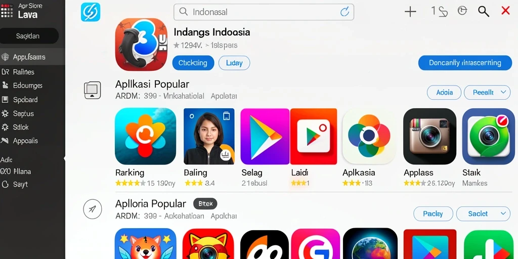 Screenshot menunjukkan grafis yang menarik dan penuh warna.