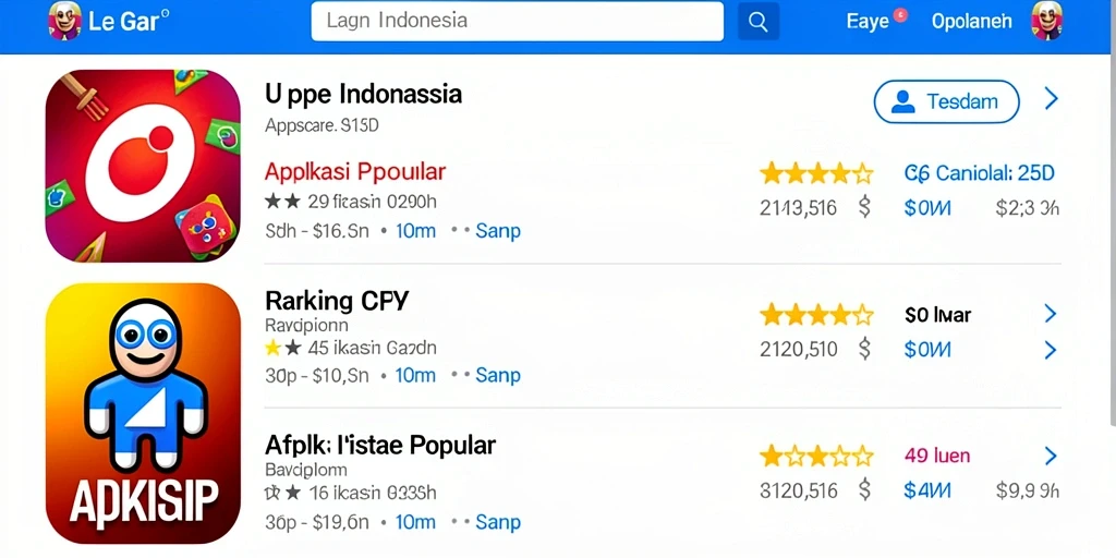 Tampilan antarmuka yang menarik dengan karakter colorful.