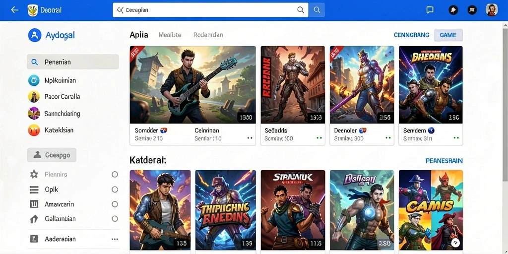 Screenshot menunjukkan tampilan level awal game WINJKT.